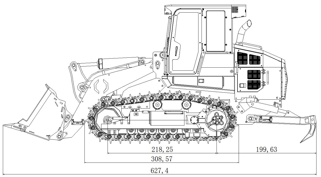 JDM-118 1:14 Hydraulic Track Loader