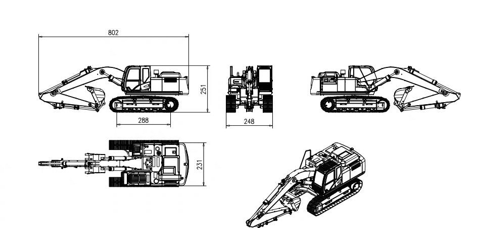 1:12 DIM-P210 Excavator
