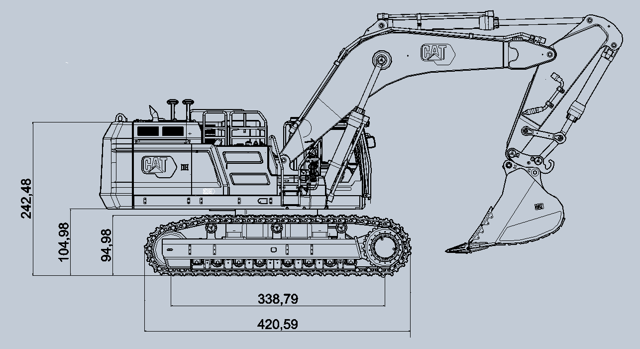 BM Model 1:14 374NG Excavator