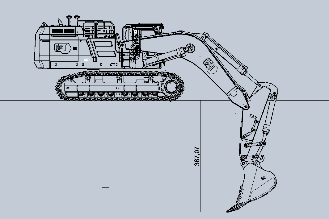 BM Model 1:14 374NG Excavator