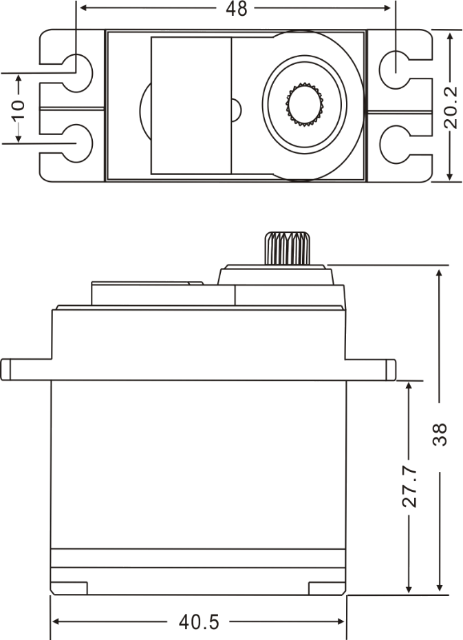 JX PDI-5521MG 20kg Digital High Torque Servo