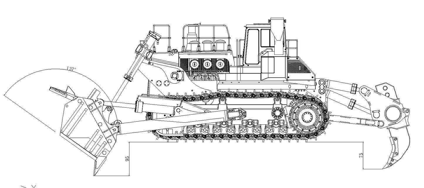 JDM-575 Mining Bulldozer Model