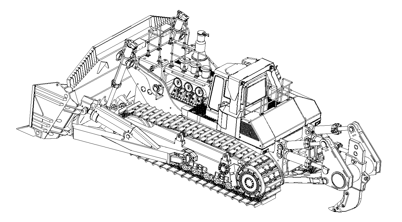 JDM-575 Mining Bulldozer Model