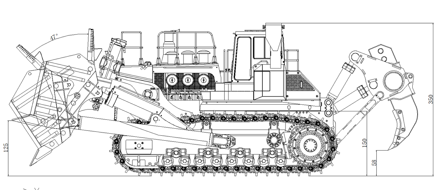 JDM-575 Mining Bulldozer Model