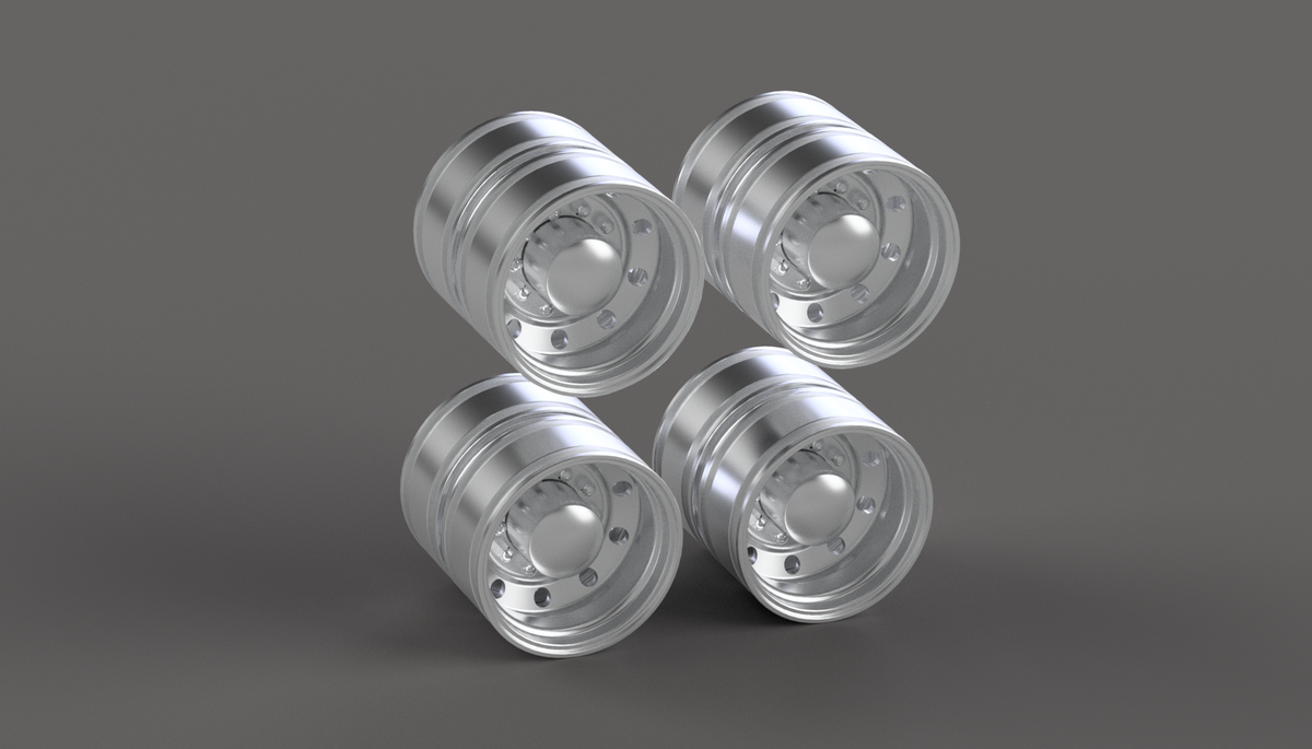 1:14 Aluminum Trailer Rims – Hydraulic Hobbies