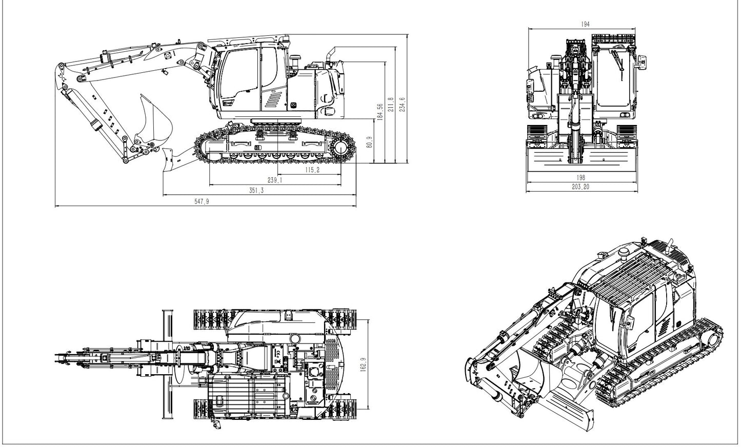 CUT Model 1:14 C-914 Excavator